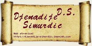 Đenadije Simurdić vizit kartica